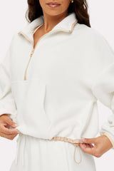 soft fleece half-zip
