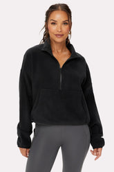 soft fleece half-zip