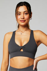 oasis twist medium impact sports bra