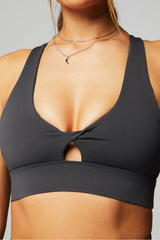 oasis twist medium impact sports bra