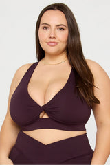 oasis twist medium impact sports bra