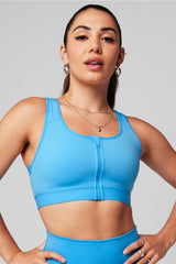 front zip high impact sports bra