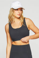 front zip high impact sports bra