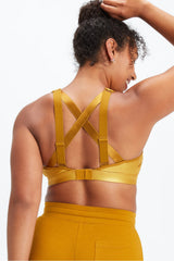 belle iridescent adjustable high impact sports bra