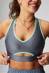 low impact keyhole sports bra
