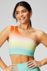 asymmetrical double strap midi bra