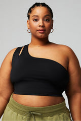 asymmetrical double strap midi bra