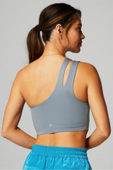 asymmetrical double strap midi bra