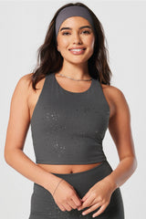 clara built-in bra cropped tank