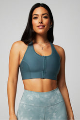 on-the-go zip medium impact sports bra