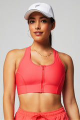 on-the-go zip medium impact sports bra