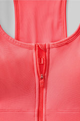 on-the-go zip medium impact sports bra
