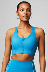 on-the-go zip medium impact sports bra