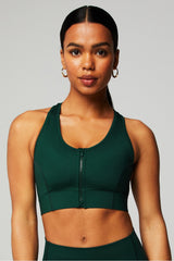 on-the-go zip medium impact sports bra