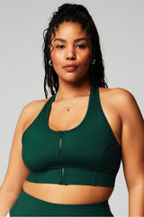 on-the-go zip medium impact sports bra