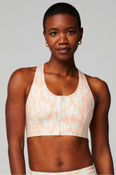 on-the-go zip medium impact sports bra