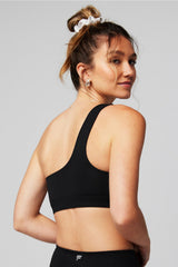 asymmetrical low impact bra