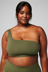 asymmetrical low impact bra