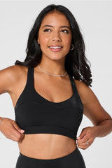 medium impact shine sports bra