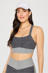 heatherflex longline low impact bra
