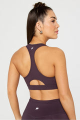 essential front zip medium impact sports bra