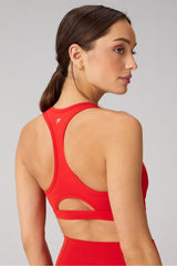 essential front zip medium impact sports bra