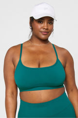 sleek seamless strappy low impact bra