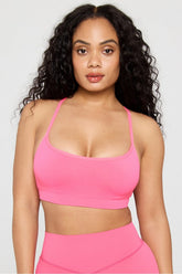 sleek seamless strappy low impact bra