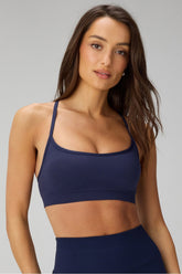 sleek seamless strappy low impact bra