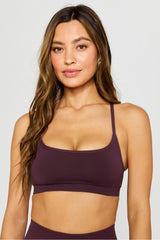 sleek seamless strappy low impact bra
