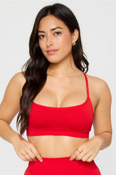 sleek seamless strappy low impact bra
