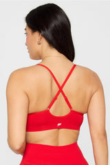 sleek seamless strappy low impact bra