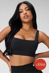 sleek seamless square neck low impact bra