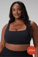 sleek seamless square neck low impact bra