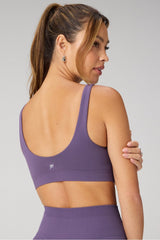 sleek seamless square neck low impact bra