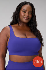 sleek seamless square neck low impact bra