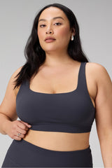 sleek seamless square neck low impact bra