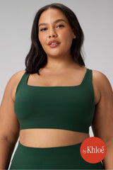 sleek seamless square neck low impact bra