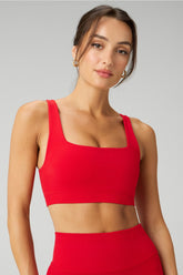 sleek seamless square neck low impact bra