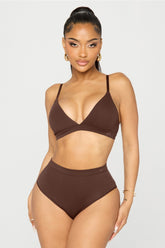 snug cotton triangle bralette