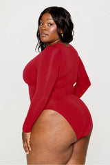 nearly naked shapewear longe sleeve bodysuit