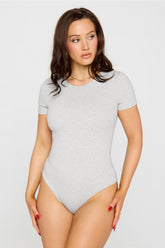 snug cotton short sleeve brief bodysuit