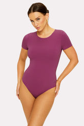 snug cotton short sleeve brief bodysuit