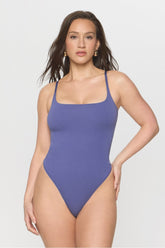 snug cotton strappy thong bodysuit