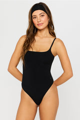 snug cotton strappy thong bodysuit