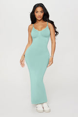 smooth as hell shaping maxi dress