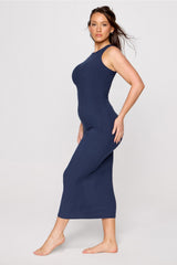 soft rib sleeveless maxi dress