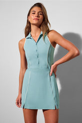 sleeveless polo mini dress