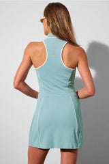 sleeveless polo mini dress