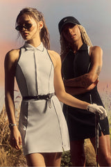 sleeveless polo mini dress